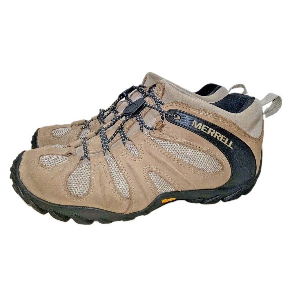 Merrell Chameleon 8 Stretch Hiking Shoes Mens 7 Brown Vibram Outdoor Sneakers - Picture 2 of 13